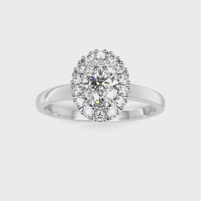 Festive Selena Halo Timanttisormus 726-064