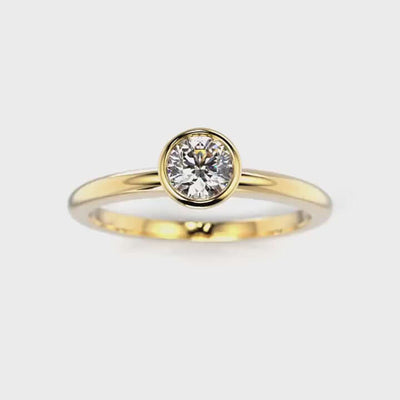 Festive Bezel Siro Round Timanttisormus 741-030