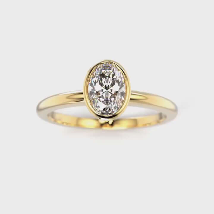 Festive Bezel Siro Oval Timanttisormus 742-050