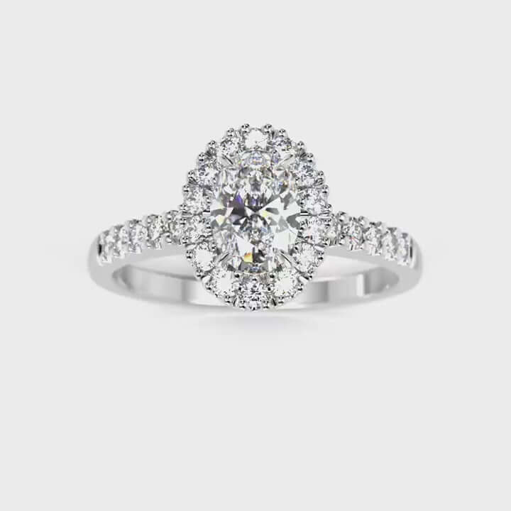 Festive Selena Halo Timanttisormus 727-074