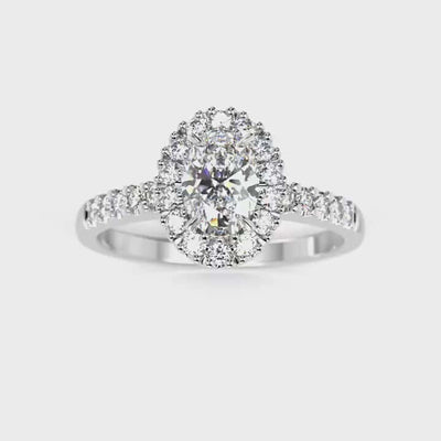 Festive Selena Halo Timanttisormus 727-074