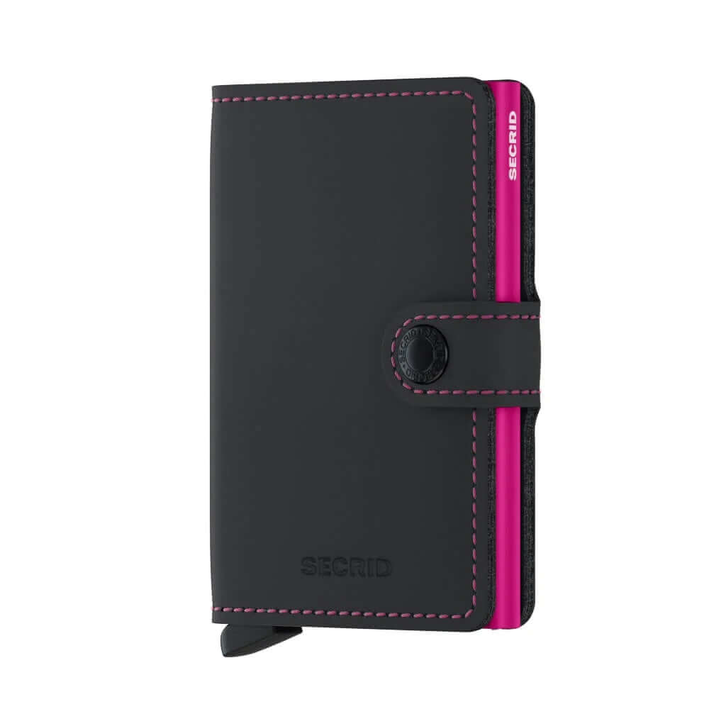 Secrid Miniwallet Matte black Fuchsia lompakko