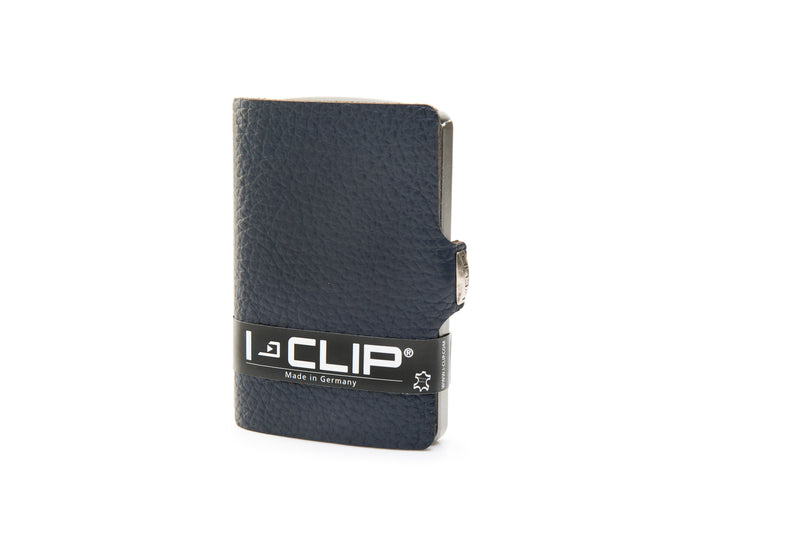 I-Clip Pilot Calf Leather, navy blue lompakko