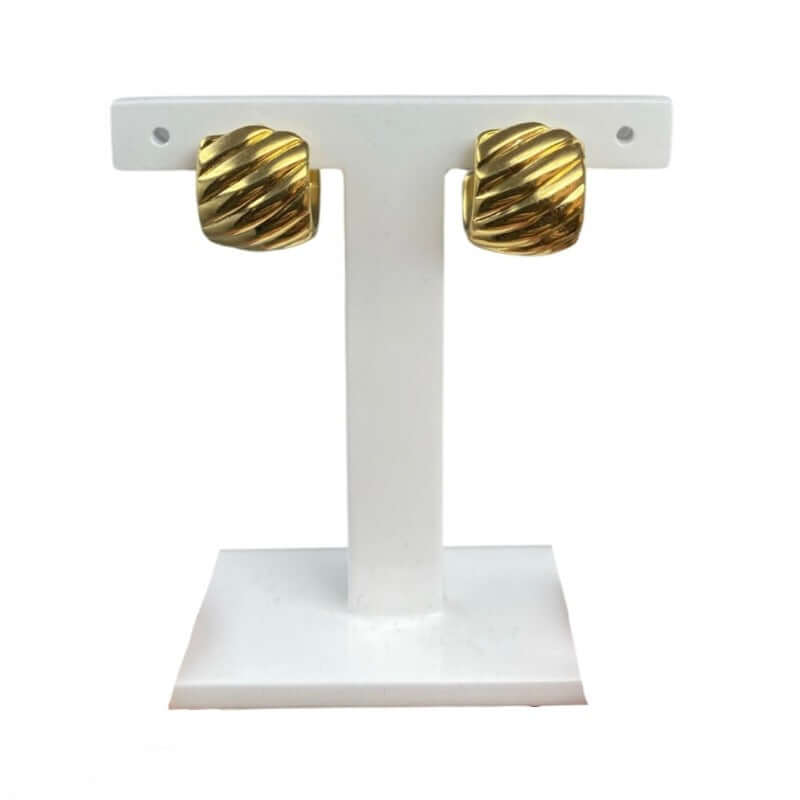 18 karaatin keltakultaiset korvakorut 14mm