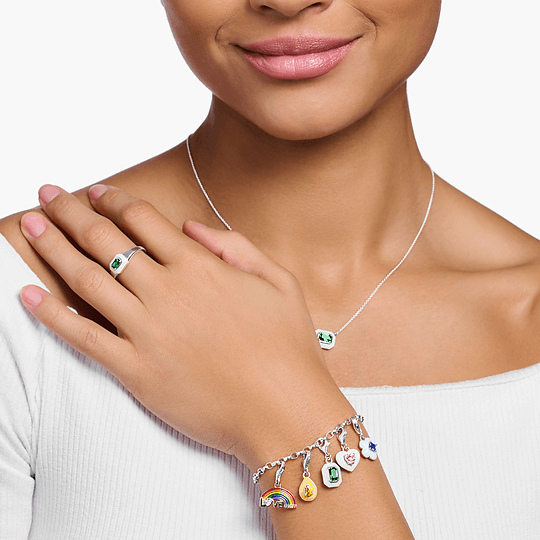 Thomas Sabo Charm Pendant oranssi kivi 1919-496-8
