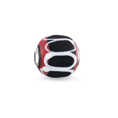 Thomas Sabo Karma Bead Glass Black, red, white K0256-017-11