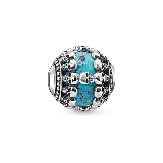 Thomas Sabo Karma bead Skull Turquoise K0274-878-17