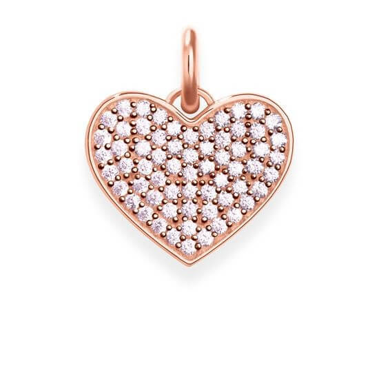 Thomas Sabo Heart Hot Pink Pave Riipus LBPE0022-416-9