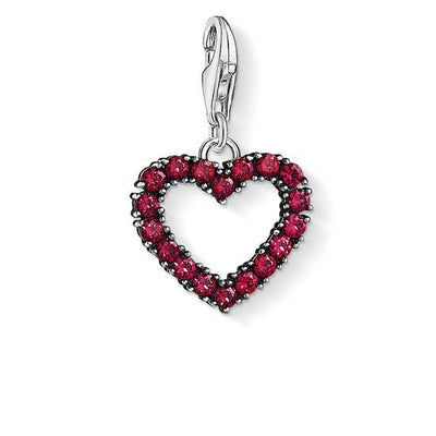 Thomas Sabo Heart with hot pink stones Charm 1476-639-10