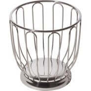 Alessi citrus basket hedelmäkori 370, kaarevista teräksistä valmistettu hedelmäkori.