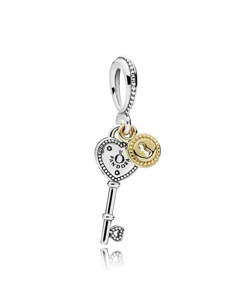 Pandora Gold Key To My Heart Key & Padlock 796593