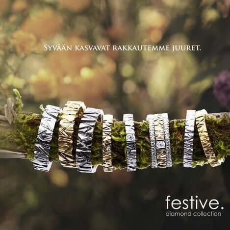 Festive Rautapuu Kihlasormus 521-000