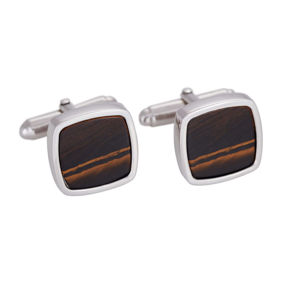 Son of Noa Yellow Tiger Eye hopeiset kalvosinnapit
