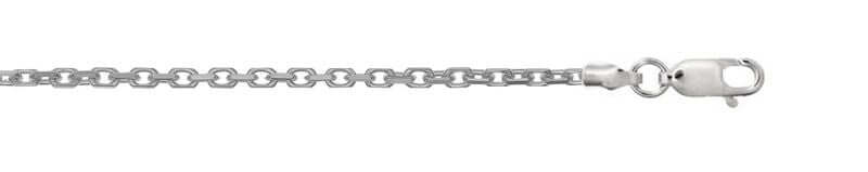 14k Valkokultainen kaulaketju 2 mm - 50 cm
