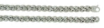 14k Valkokultainen kaulaketju 8 mm - 45 cm