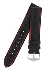 Hirsch Jumper musta punainen kellon ranneke 04402051-18