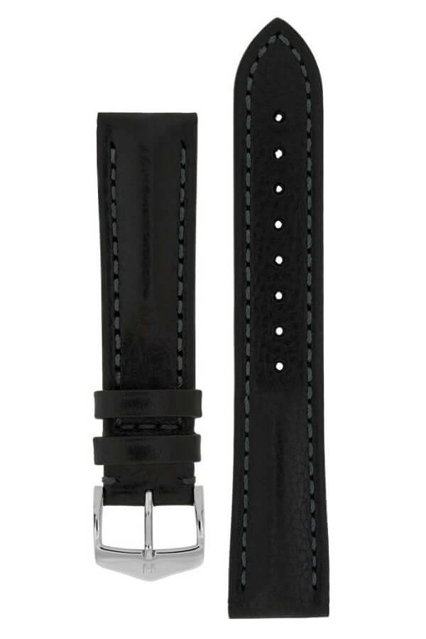 Hirsch Lucca musta kellon ranneke 04902050