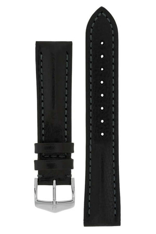 Hirsch Lucca musta kellon ranneke 04902050