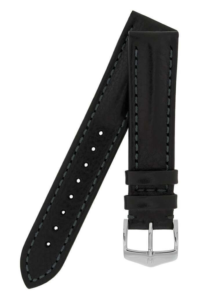 Hirsch Lucca musta kellon ranneke 04902050