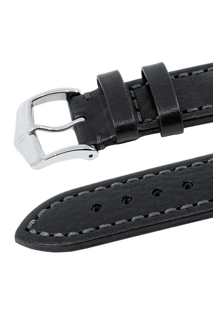 Hirsch Lucca musta kellon ranneke 04902050