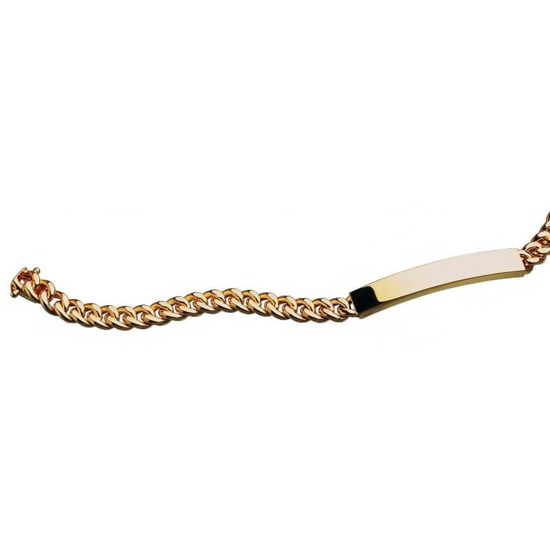 Kultainen ranneketju laatalla 11g - 22 cm