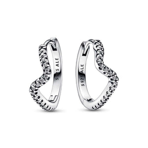 Pandora Timeless Sparkling Wave hopeakorvakorut 292545C