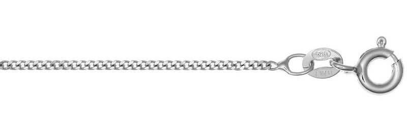 Valkokultainen kaulaketju 1mm - 45 cm