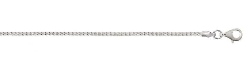 Valkokultainen kaulaketju 1 mm - 42 cm
