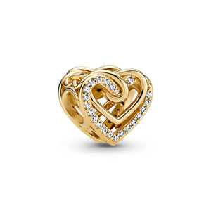 Pandora Sparkling Entwined Hearts Charm Hela 769270C01