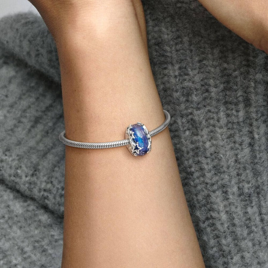 Pandora Galaxy Blue & Star Murano Hela 790015c00