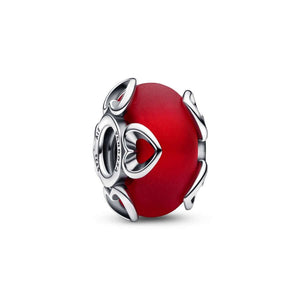 Pandora Charm punainen pyöreä sydän charm hela 792497C01