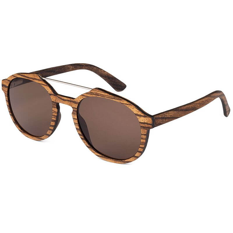 Aarni Cliff Zebrawood puiset aurinkolasit