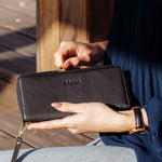 Aarni Clutch hirvennahka lompakko