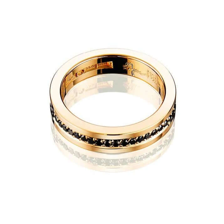 Efva Attling 4½ & Black Stars Ring timanttisormus