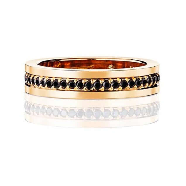 Efva Attling 4½ & Black Stars Ring sormus 13-101-01050