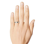 Efva Attling 4½ & Black Stars Ring sormus 13-101-01050