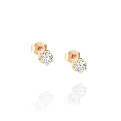 Efva Attling Crown & Stars kultakorvakorut 0,60ct