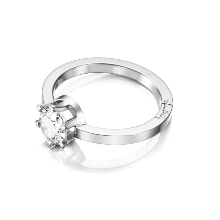 Efva Attling Crown Wedding Ring timanttisormus