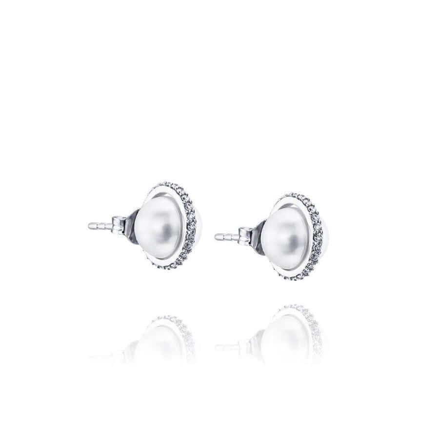 Efva Attling Day Pearl & Stars valkokultaiset timantti-helmikorvakorut
