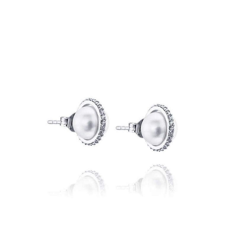 Efva Attling Day Pearl & Stars valkokultaiset timantti-helmikorvakorut