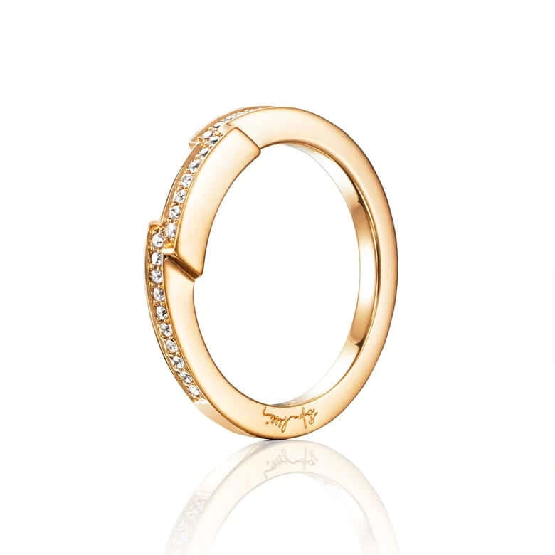 Efva Attling Deco Thin Ring timanttisormus