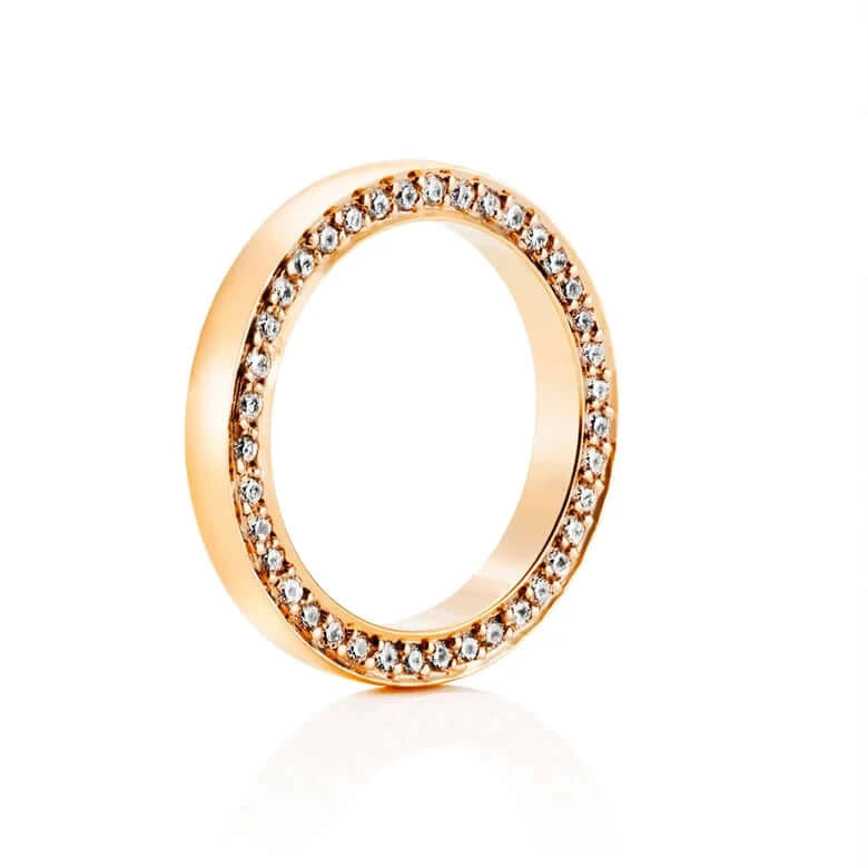 Efva Attling Half Round & Stars On Side timanttisormus