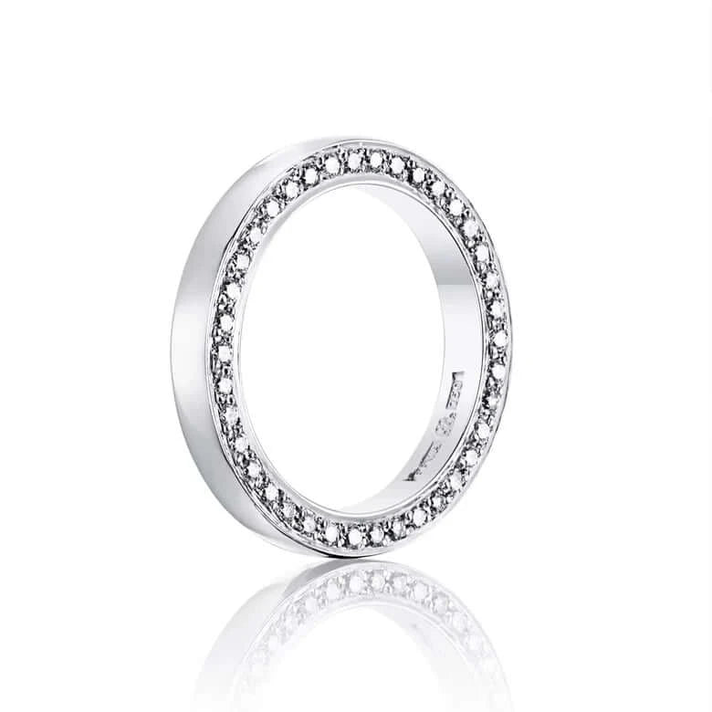 Efva Attling Half Round & Stars On Side Ring timanttisormus