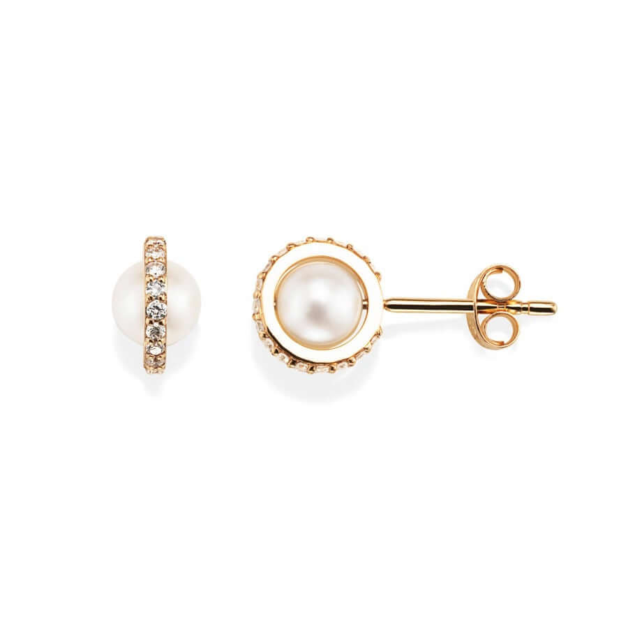 Efva Attling Little Day Pearl & Stars kultaiset timanttikorvakorut