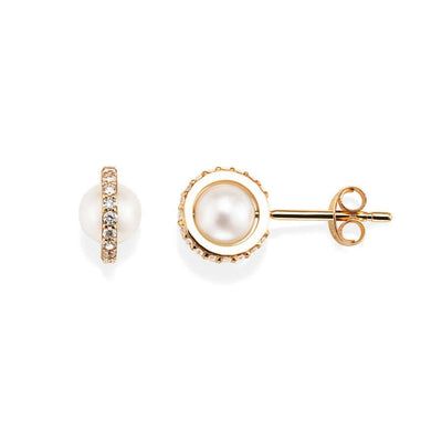 Efva Attling Little Day Pearl & Stars kultaiset timanttikorvakorut
