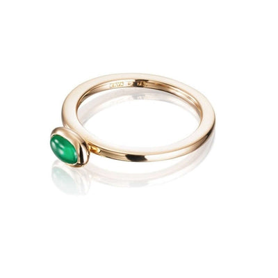 Efva Attling Love Bead Green Agate kultasormus