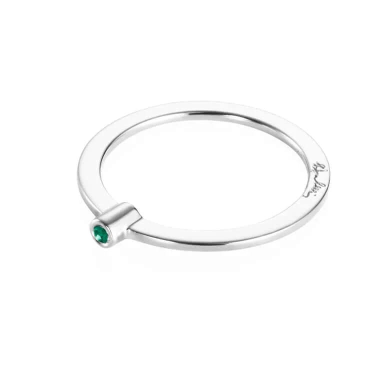 Efva Attling Mikro Blink Ring Emerald Sormus