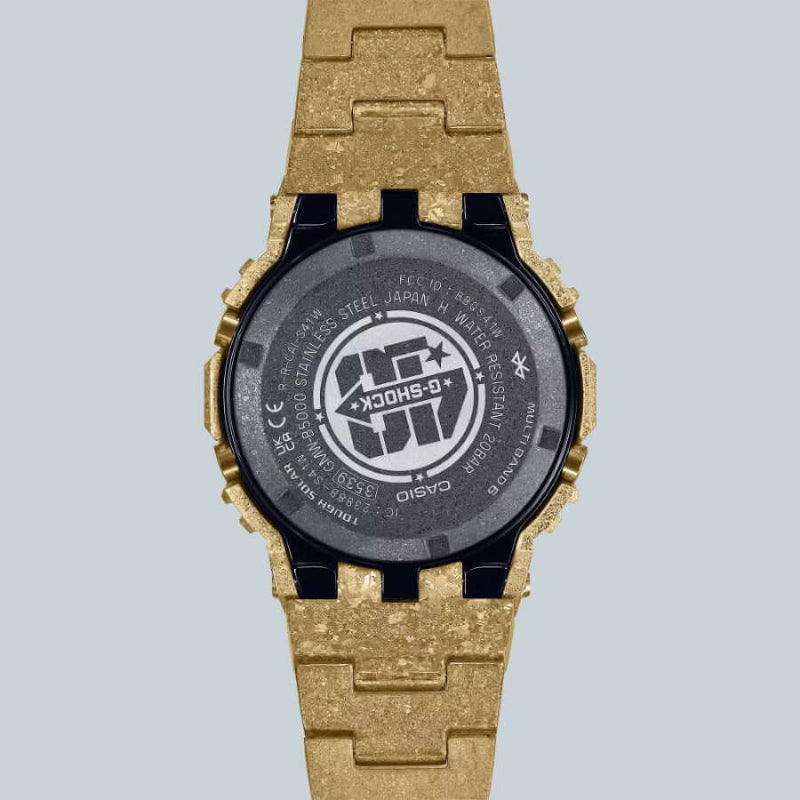 Casio G-Shock GMW-B5000PG-9ER LIMITED EDITION kellon takapuoli, metallinen kultainen ranneke.
