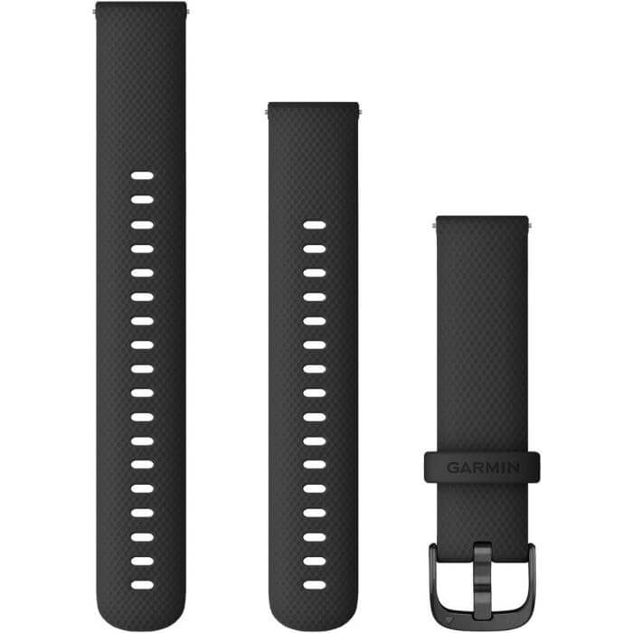 Garmin Quick Release 18mm musta silikoniranneke
