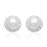 Gaura Pearls helmikorvakorut zirkoneilla KOSK15412E, makeanvedenhelmet ja kimaltavat zirkonit